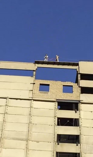 Rappelling Adventure from a High-Rise Building