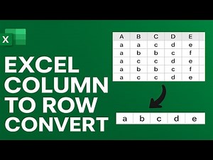 How to Convert Data Column to Row in Excel