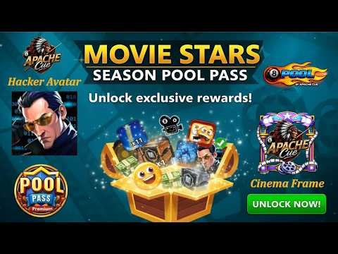 8 Ball Pool Movie Star Season Pool Pass Premium Unlock 🎬 All Rewards Revealed | By Apache Cue
