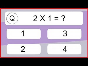 20 Multiplication Quiz Exercises for Kids