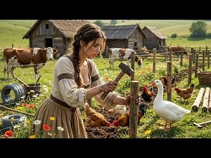 Girl Builds an Amazing Farm Alone (Visual Story)
