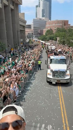 Jayson Tatum made sure to catch this amazing parade on camera #CelticsNation | #CelticsNation