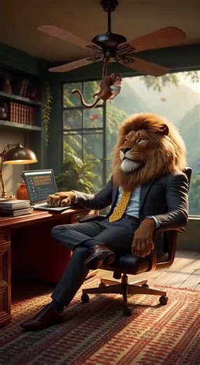 Watch office workers transform into wild animals in this hilarious 10-second video prompt. Respect the user's creative vision! #OfficeAnimals