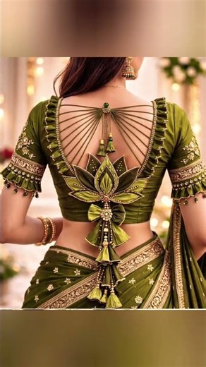 blouse design 2026💞 latest colour blouse back neck design #youtubeshorts #shortvideo