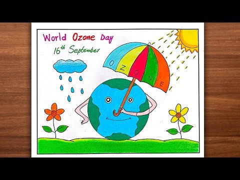 How to Draw Ozone Day | World Ozone Day Drawing Poster | Ozone Day Drawing