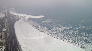Watch: Video shows ice breaking away from Lake Michigan after deep freeze