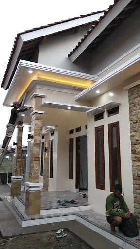 349K views · 2.4K reactions | Variasi warna cat dan batu alam Natural stone installation #stonecladding #layingnaturalstone | Mochamad Wakhirin | Facebook