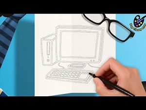 Draw a Realistic Computer in 5 MINS — Easy Step-by-Step Tutorial for Beginners