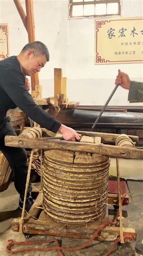 Ancient Craft: Traditional Wooden Pressing for Artisanal Oil Extraction