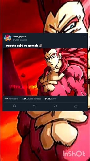 vegeta ssj4 vs gomah 🗿 #ultra_gogeta #goku #dragonball #shorts #youtube