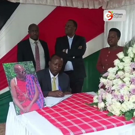Government officials arrive at the late Emurua Dikirr MP Karen residence to condole with the family.