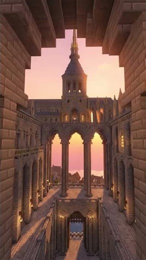 Minecraft & Mont Saint Michel Castle #minecraft #nostalgia #unstoppable #sia