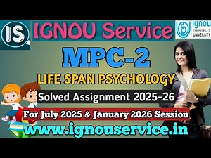 IGNOU MPC-2 Solved Assignment 2025-26 For July 2025 and January 2026 Session