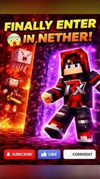 Finally Enter In Nether Part 25 || Minecraft || #shorts