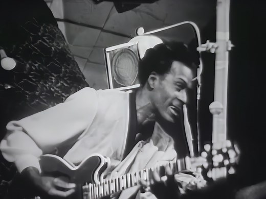 Chuck Berry - Johnny B. Goode (1958) Chuck Berry's "Johnny B. Goode," released in 1958, is a legendary rock 'n' roll anthem that became one of the era's most influential songs. Telling the story of Johnny, a Louisiana country boy with dreams of fame through his guitar skills, the song captures youthful ambition and the American dream. Berry's energetic performance and signature guitar riffs made it an instant classic, influencing countless artists across genres. Partly reflecting Berry's life an