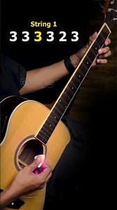 1 String Celine Dion My Heart Will Go On Guitar Tutorial #guitartutorial #music #shorts #fyp