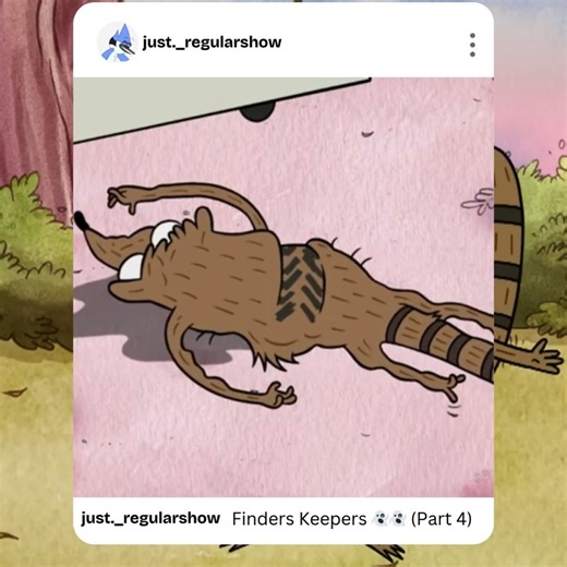 cartoonshowskits on Instagram: "Season 1, Episode 11: "Rigby's Body" Mordecai and Rigby are assigned to work the snack bar, and after Pops offhandedly mentions that the food is free for employees, Rigby goes on a massive junk food binge. Despite Mordecai’s warnings that he needs a balanced diet, Rigby continues to gorge himself until his body literally "quits" on him. His consciousness is ejected from his physical form, leaving him as a green, ghost-like entity while his empty body wanders off o