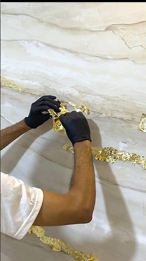 Stunning Antique Marble Effect with Gold Leaf — Easy DIY Wall Finish! ✨