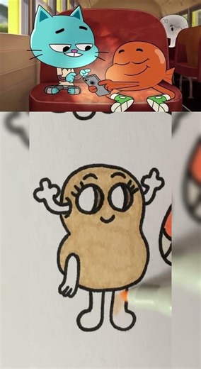 Drawing Penny's sister! 🥜✨ #shorts #tawog