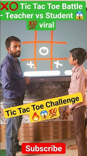 Part-29 ❌⭕ Tic Tac Toe Battle – Teacher vs Student 😱💯 #schoolactivity #viralreels #schoollife