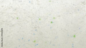 Modern washing powder close-up 4K 2160p UHD panning footage - Tiny washing powder components 4K 3840X2160 UHD video