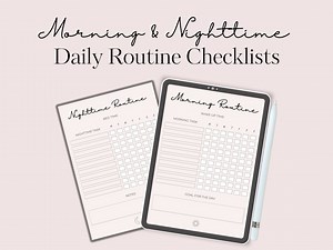 Morning & Nighttime Routine Checklists, Fillable Pdfs, Morning Checklist, Nighttime Checklist, PDF, Printable, Goodnotes, Editable Checklist - Etsy UK
