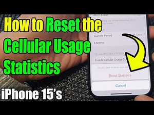 iPhone 15/15 Pro Max: How to Reset the Cellular Usage Statistics