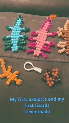 my first axolotl ￼￼ I ever ￼made pony beads ￼