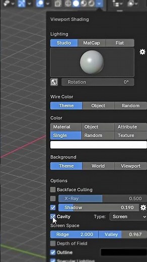 Edge Highlighting in Blender: Easy Trick with Cavity!