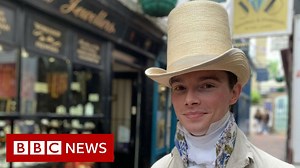 Man only dresses in historical clothing that he designs.