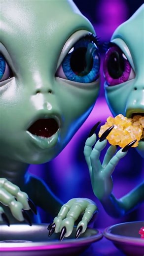 WARNING: alien eating sounds 👽🎧 #asmr #satisfying #relaxing #asmrshorts #viralshorts #aiasmr