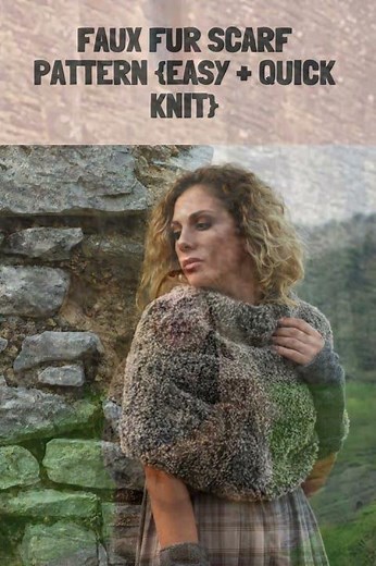 Faux Fur Scarf Pattern {Easy + Quick Knit}