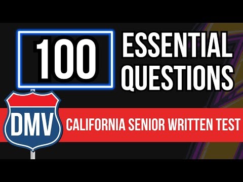 California DMV Senior Written Test 2024 (100 Essential Questions)