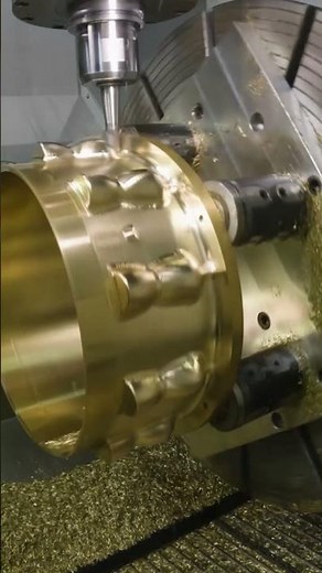 CNC machining of integrated brass drum#cncturning #cncmachining #cnc #cncmachine #turning #machining