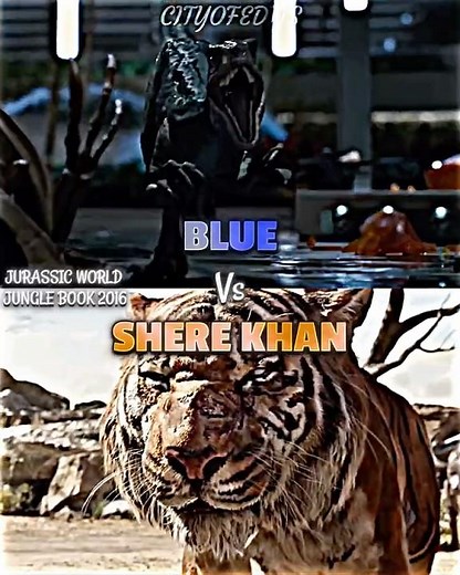 Blue vs Shere Khan #junglebook #jurassicworlddinosaur #vsedit #vsbattle #wis #wisedit #debate