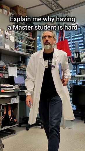 Raúl Peña PhD - Researcher on Instagram: "Teaching a Master student is motivational, cute, lovely, inspirational, demure, funny, charming... And since days, hard . #researchgoesslowly #postdoc #PhD #masterstudent #PhDstudent #stem #researcher #student #college #graduate #gradstudent #biotech #womeninstem #advice #PhDadvice #teaching"