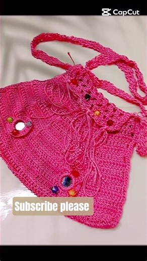 Handmade Crochet Bag | Easy Pink Woolen Purse Design | DIY Cute Bag Idea#style#crochet