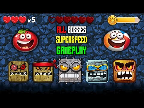RED BALL 4 - BALL FRIENDS | ALL BOSSES SUPERSPEED GAMEPLAY