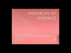 Hierarchy of Evidence!