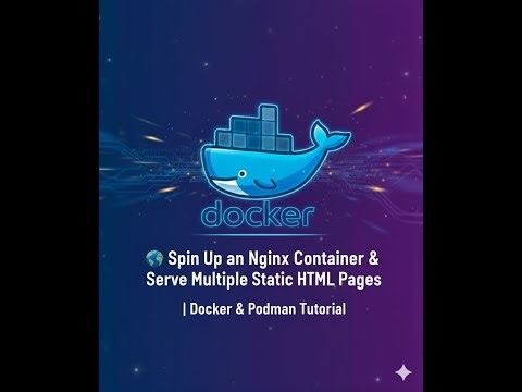 🌐 Spin Up an Nginx Container & Serve Multiple Static HTML Pages | Docker & Podman Tutorial
