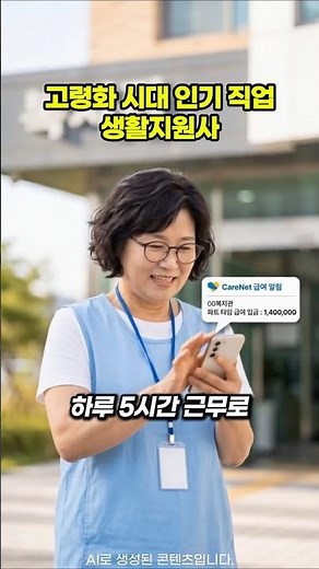 요양보호사만큼 주목받는 노인 복지 직업, 생활지원사