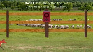 Solar Outdoor Motion Sensor Alarm - Dog Barking&Gunshot Sound 130db Motion Detector Alarm Light,with Remote Controller for Home, Villa,Yard,Chicken coop