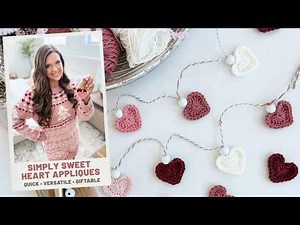 Free Crochet Heart Applique Tutorial | Easy Valentine Project