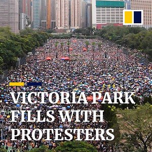 483K views · 12K reactions | Hong Kong's Victoria Park filled with protesters today in the latest anti-government rally. | South China Morning Post | Facebook