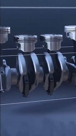💥💥4 Cylinder Engine Working Animation | Crankshaft & Piston Movement Explained"#EngineWorking #car