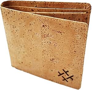 MISTERA Corkwallet - men/boys with RFID protection - vegan, 4 card pockets and coin pocket - slim wallet made of cork leather, minimalist, ecological, sustainable