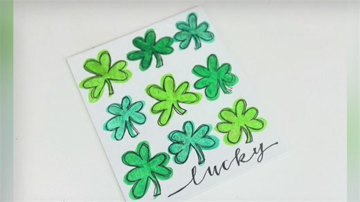 DIY shamrock art for mantle