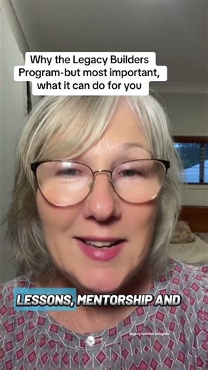 The Legacy Builders Program is live, it’s interactive- it’s perfect for people like me who want