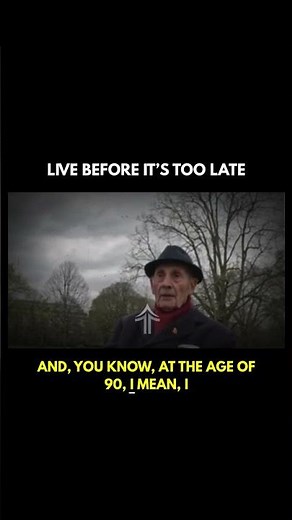 90 year old stranger reveals the biggest regret about life and success
