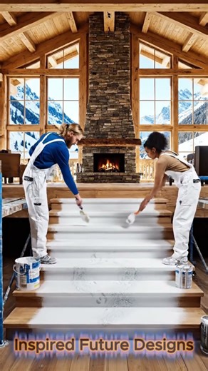 Magical Renovation: The Chalet Staircase Transformed into Snow (Winter Design Inspiration)